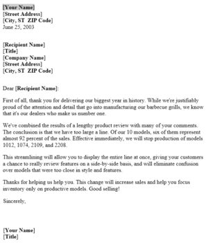 Discontinued Product Notice - Letter Template - Useful Letters Templates